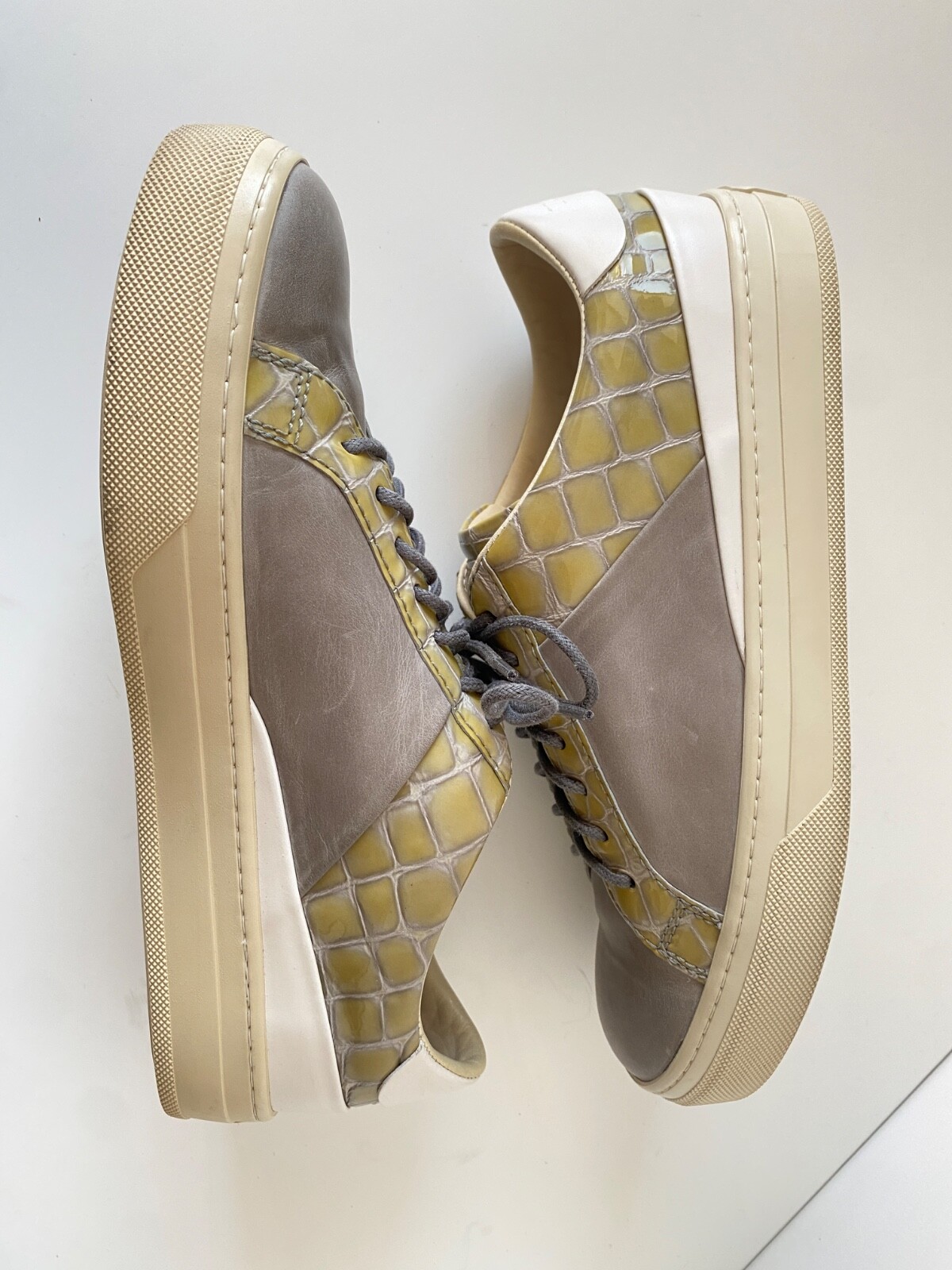 Tod's Multicolor Python And Leather Lace Up Sneak… - image 3