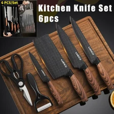 6 Piezas Juego Set De Cuchillos Para Cocina Profesional Acero Inoxidable Chef
