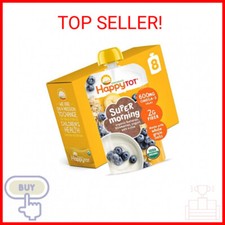 Happy Tot Organics Stage 4 Baby Food Pouches, Gluten Free, Super Morning Fruit 