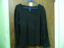 BLACK SONOMA LONG SLEEVE SIZE XL PULL OVER SHIRT WOMENS