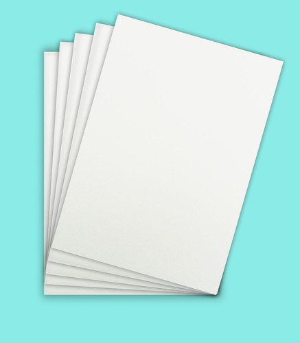 Pure White Mount Backing Board Card 1.25mm Thick 3x3"-12x20" Single 2,3,4,5 pack - Picture 17 of 18