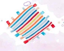 Hoolaroo Baby Comforter Thick Luxury Fleece Baby Tags Blanket with toy Saver St