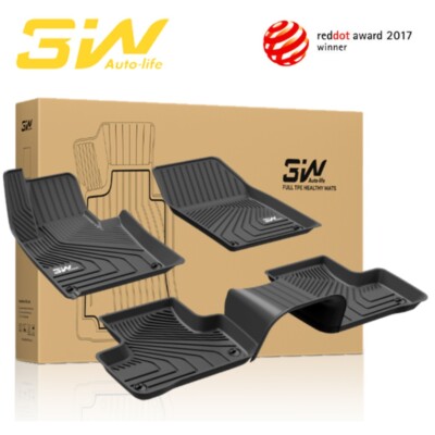 3W Floor Mats for Volvo XC60 2018-2025 TPE All Weather Custom Fit Car Liner