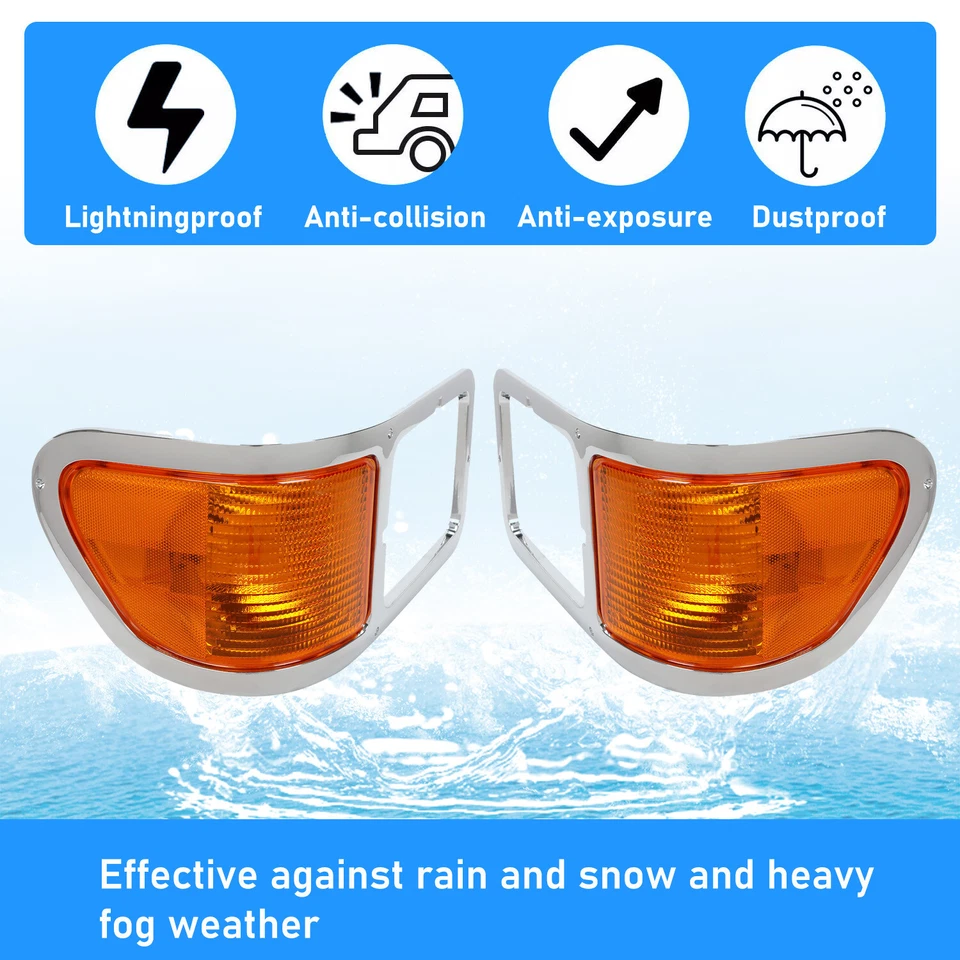 Ajuste para 00-15 Ford F650 F750 Faro Bisel Borde Izquierdo Derecho Conductor Pasajero Foto 3 de 4