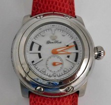 Glam Rock GR30003 Large Silver Face Watch Red...