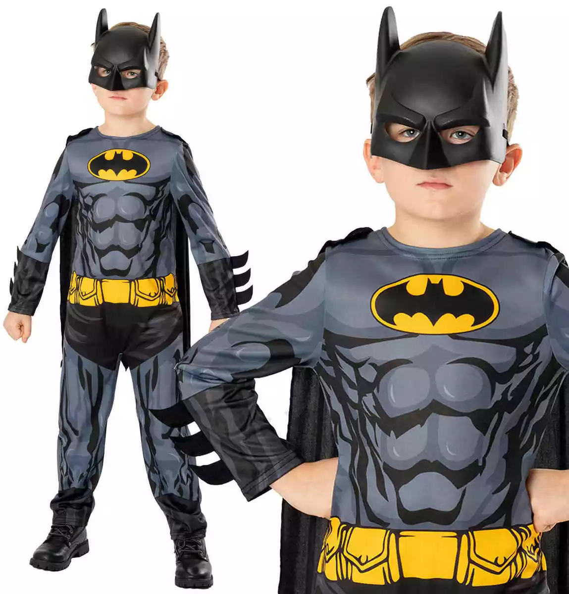 Boys Batman Marvel Comic Superhero Book Day Fancy Dress Costume Outfit age 3-8