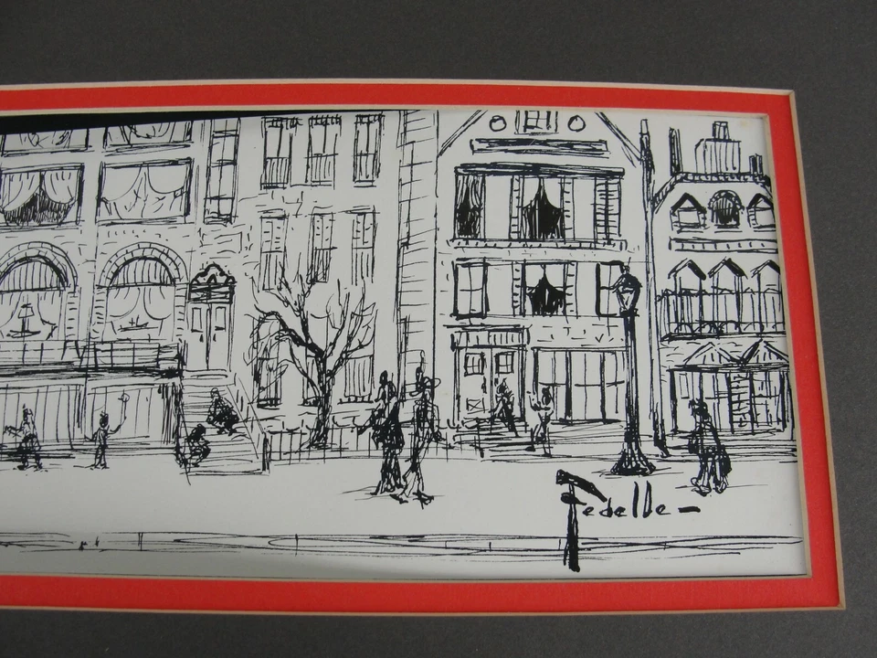 ARTE ORIGINAL ✍️ DIBUJO A TINTA DIBUJOS ANIMADOS PAISAJE URBANO FEDELLE DIBUJADO A MANO + IMPRESIÓN  Foto 2 de 4
