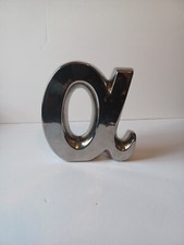 Silver Metal Letter a Piggy Bank 8" Pre-Owned in Good condition