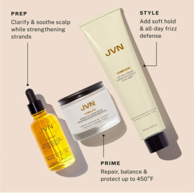 JVN Trusted Trio Essentials Set Travel - Mini Complete Size Air Dry Cream, more