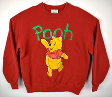 Vintage Winnie The Pooh Red Pullover Sweater Size XL Genus Made in USA