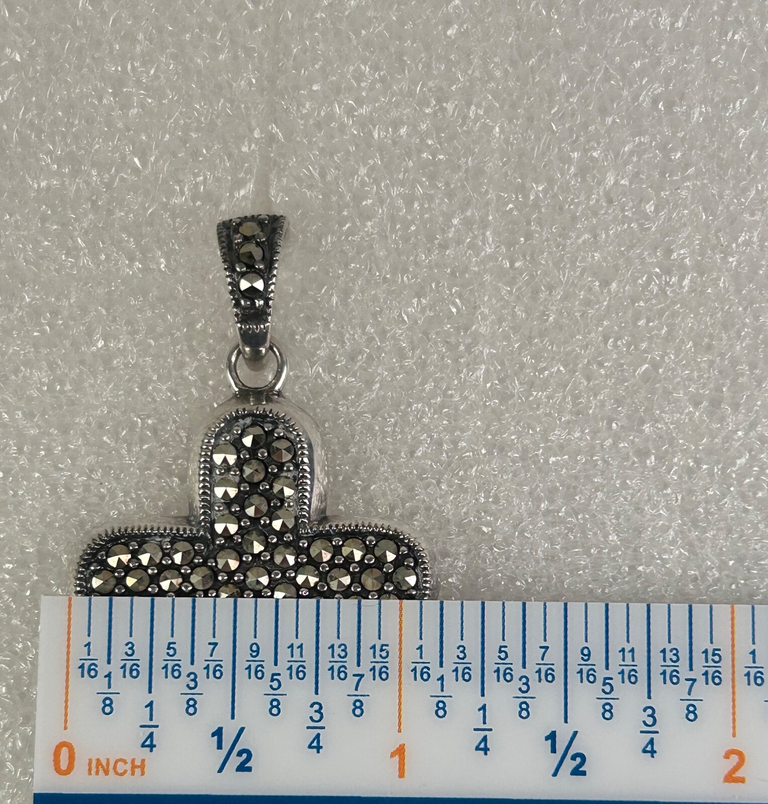 Large Maker Signed 925 Sterling Silver Marcasite … - image 7