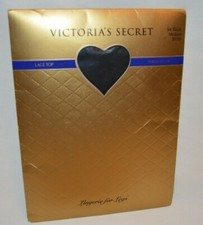 Victoria's Secret MED GLAMOUR SHEERS LACE TOP Stayups Thigh-High Stockings VS0