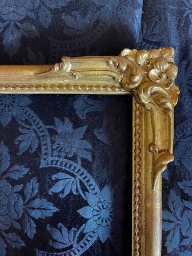 ANTIQUE 19th century GOLDEN FRAME with gold leaf 44 X 39 Pr engraving, drawing, painting - Picture 1 of 14