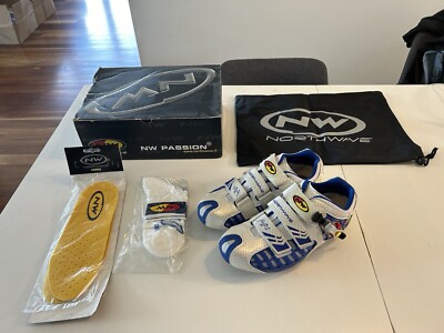 Northwave Aerator Racing SBS Road Cycling Shoes, Size EU 40, White/Blue
