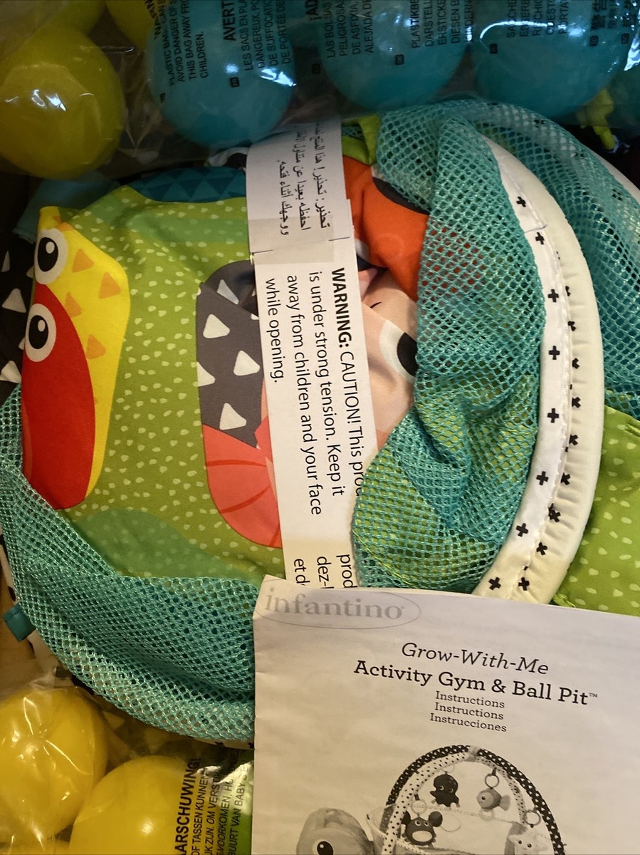 INFANTINO GROW WITH ME TURTLE ACTIVITY GYM BALL PIT-FOR BOYS AND