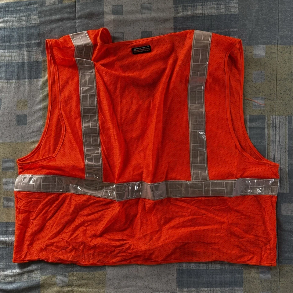 ML Kishigo Orange Sleeveless Reflective Safety Vest Size 4X - Image 2 of 4