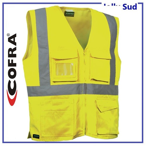 Gilet Alta Visibilita con Tasche Fluorescente Catarifrangente Smanicato  Giallo | eBay