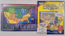 2 New Children's Map/Activities Puzzle Magnets Bonus Map