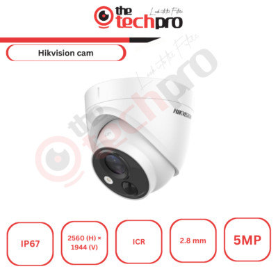 Hikvision DS-2CE71H0T-PIRLO 5 MP PIR Fixed Turret Kamera, PIR Erkennung, 2,8 mm