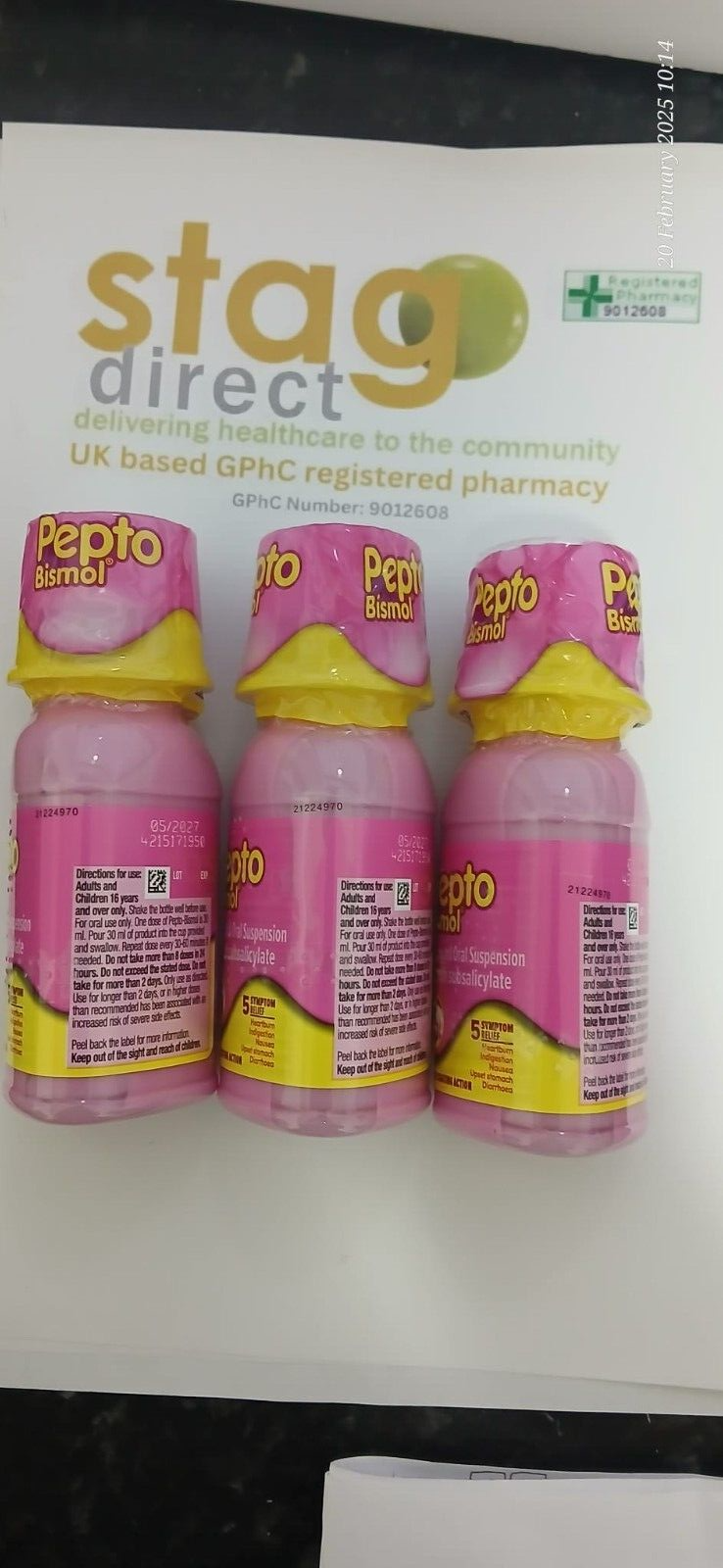 Pepto Bismol Heartburn Liquid - 118 ml 4fl oz  - Exp may 2027 💥3 PACK OFFER💥