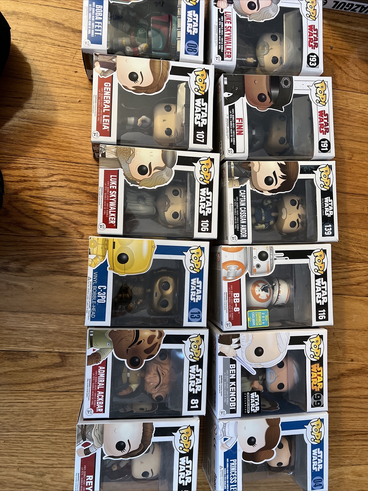 Lot Of Twelve Star Wars Funko Pop Vinyl Bobbleheads eBay