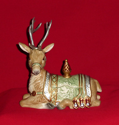 Fitz and Floyd GREGORIAN Deer Lidded Box Reindeer Christmas Figure #19-1319 NEW