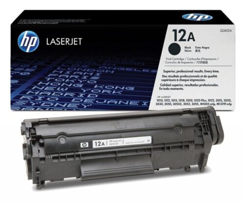 Genuine HP 12A (Q2612A) Black Toner Cartridge - FREE UK DELIVERY - VAT included - Picture 1 of 3
