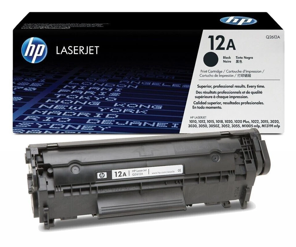 Genuine HP 12A (Q2612A) Black Toner Cartridge - FREE UK DELIVERY - VAT included