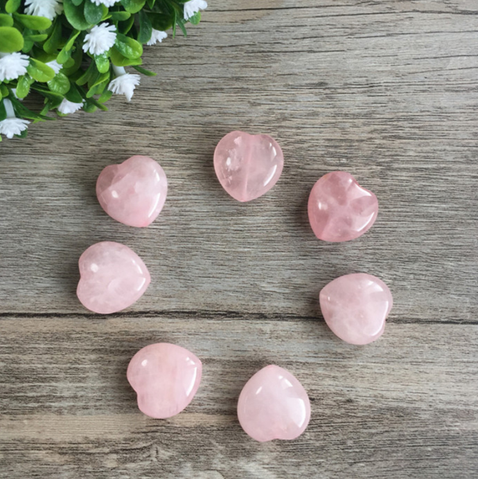 Natural Stone Rose Quartz Heart Shaped Stone Striped Agate Crystal Love  Gemstone | eBay