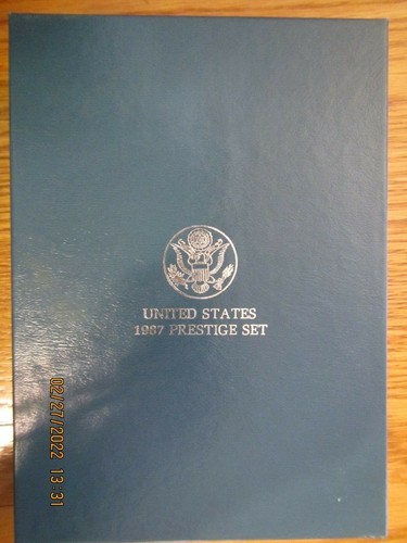 $ 1987 S United States Mint PRESTIGE Silver Proof Set w/ Silver Dollar Box COA - Picture 7 of 8
