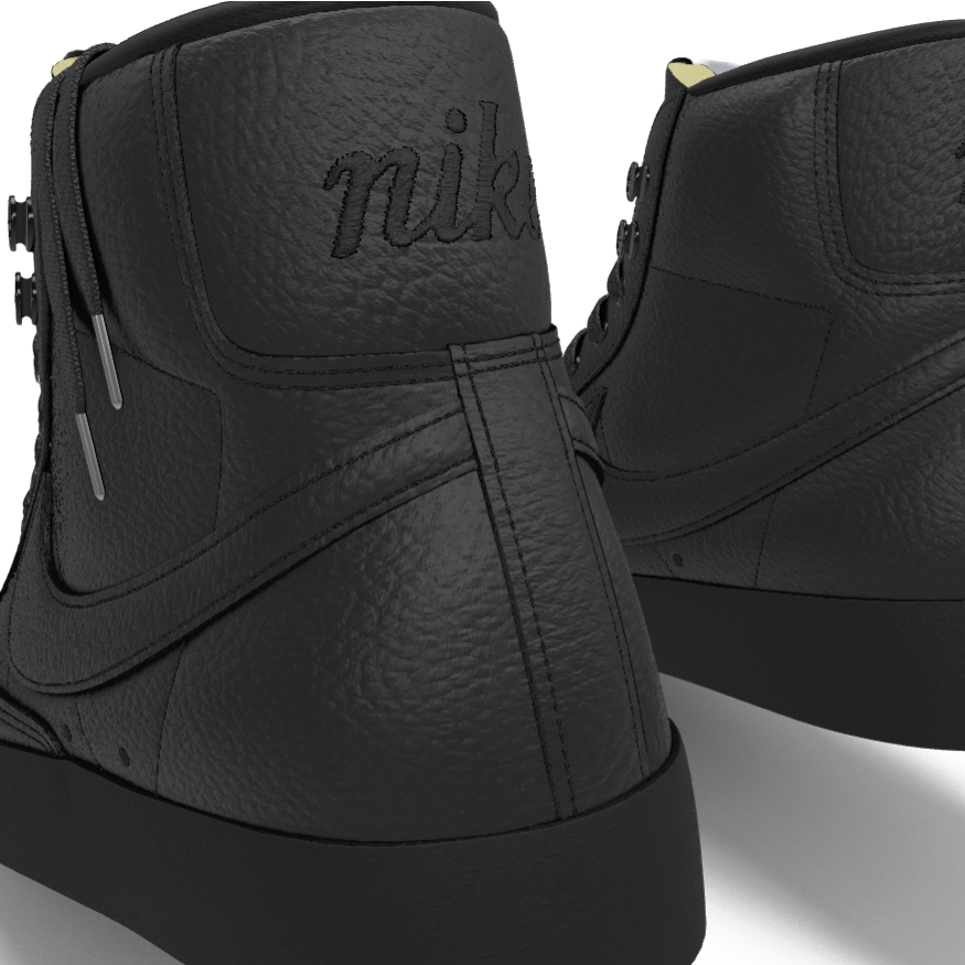 nike blazer mid premium leather black