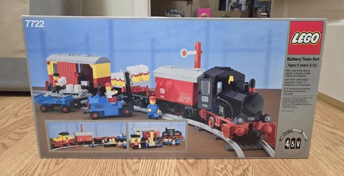 Lego 7722 Steam Cargo Train Set from 1985 Classic System Sealed Vintage Battery