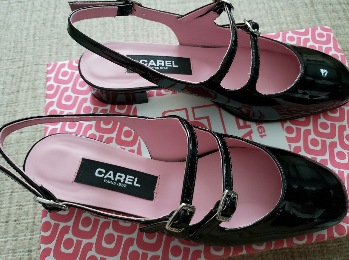 シューズ・サンダルその他 CAREL PARIS Woman Shoes Black 001324 BLACK Keel - Black patent leather Mary Janes pumps | Carel Paris