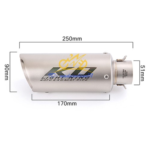 For Kawasaki Z1000 2003-2006 Exhaust Silencer Muffler Slip-on 51mm Mid Link Pipe - Picture 10 of 12