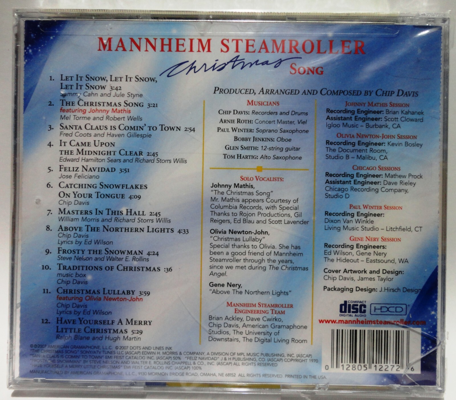 Mannheim Steamroller Christmas Song by Chip Davis (122726) Music CD