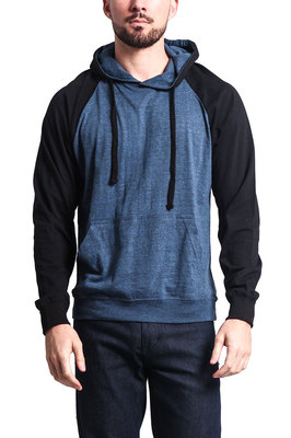Urban Classics Herren Raglan Hoody – Kapuze, Kontrastfarben, Kängurutasche, Lässiger Freizeitpulli