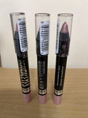 3x Rimmel Scandaleyes Eyeshadow Stick Crayon #016 Prohibition Pink Discountinued