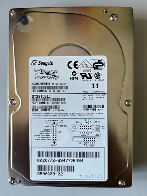 Seagate Cheetah 18LP Festplattenlaufwerk 9,1 GB, intern, 10000 1/min 3,5'' Ultra320 SCSI (ST39103LC)