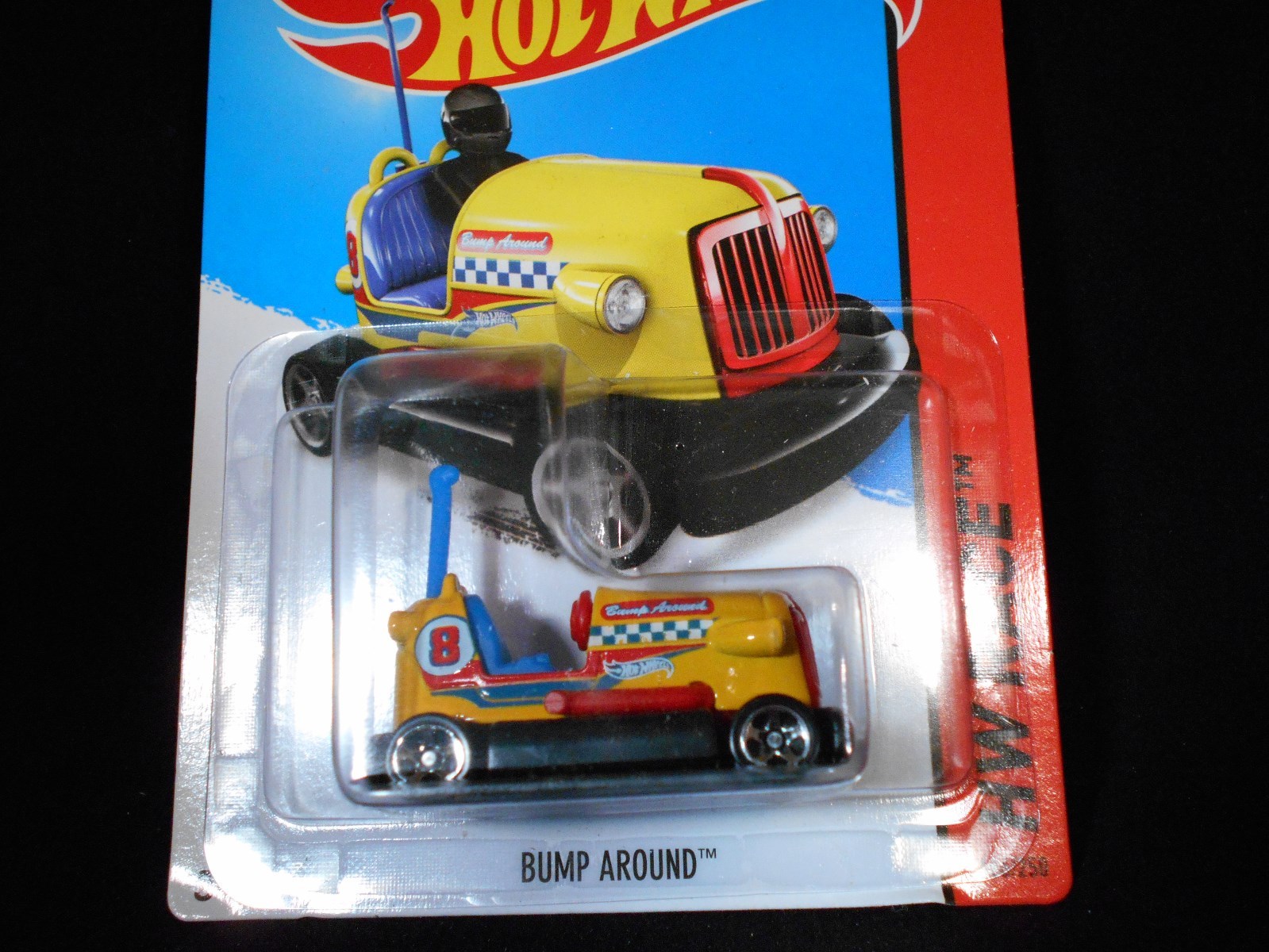 HW HOT WHEELS 2014 HW RACE #166/250 BUMP AROUND HOTWHEELS YELLOW VHTF RARE