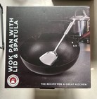 Chef’s Counter Wok pan with lid and Spatula Cooking Culinary Kitchen Equipment