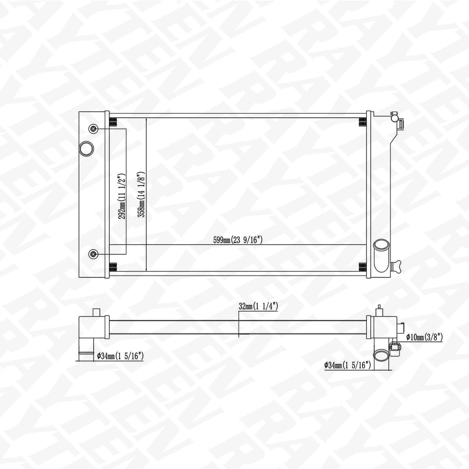 Radiator Fit for Oldsmobile Firenza 87/ Cadillac Cimarron Chevry Cavalier 87-88 Foto 2 de 4