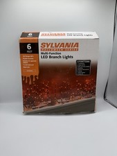 Sylvania 6 Ft Halloween LED Branch Lights MULTI function Orange EUC