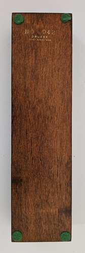 Drueke Dark Hardwood Cribbage Board Model No. 042 Cards Pegs Chips Dice Storage - Afbeelding 8 van 20