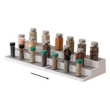 1 PCS White 3Tier Spice Rack Organizer Versatile Storage Shelf Kitchen Pantry