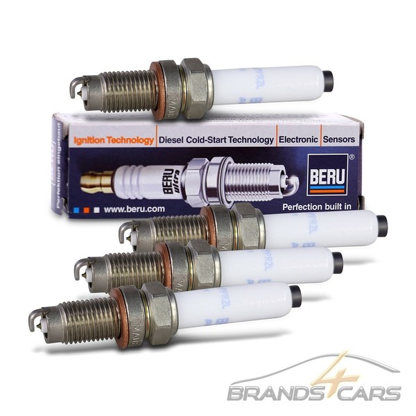 4X Beru ZÜNdkerze FÜR Audi A3 Seat Skoda VW Caddy Golf Polo Touran 1.2 1.4 TSI-image