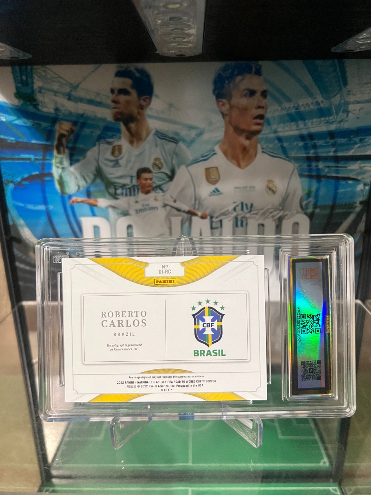 2022 National Treasures World Cup Roberto Carlos /49 Definitive Ink Auto 10 GEM view 24