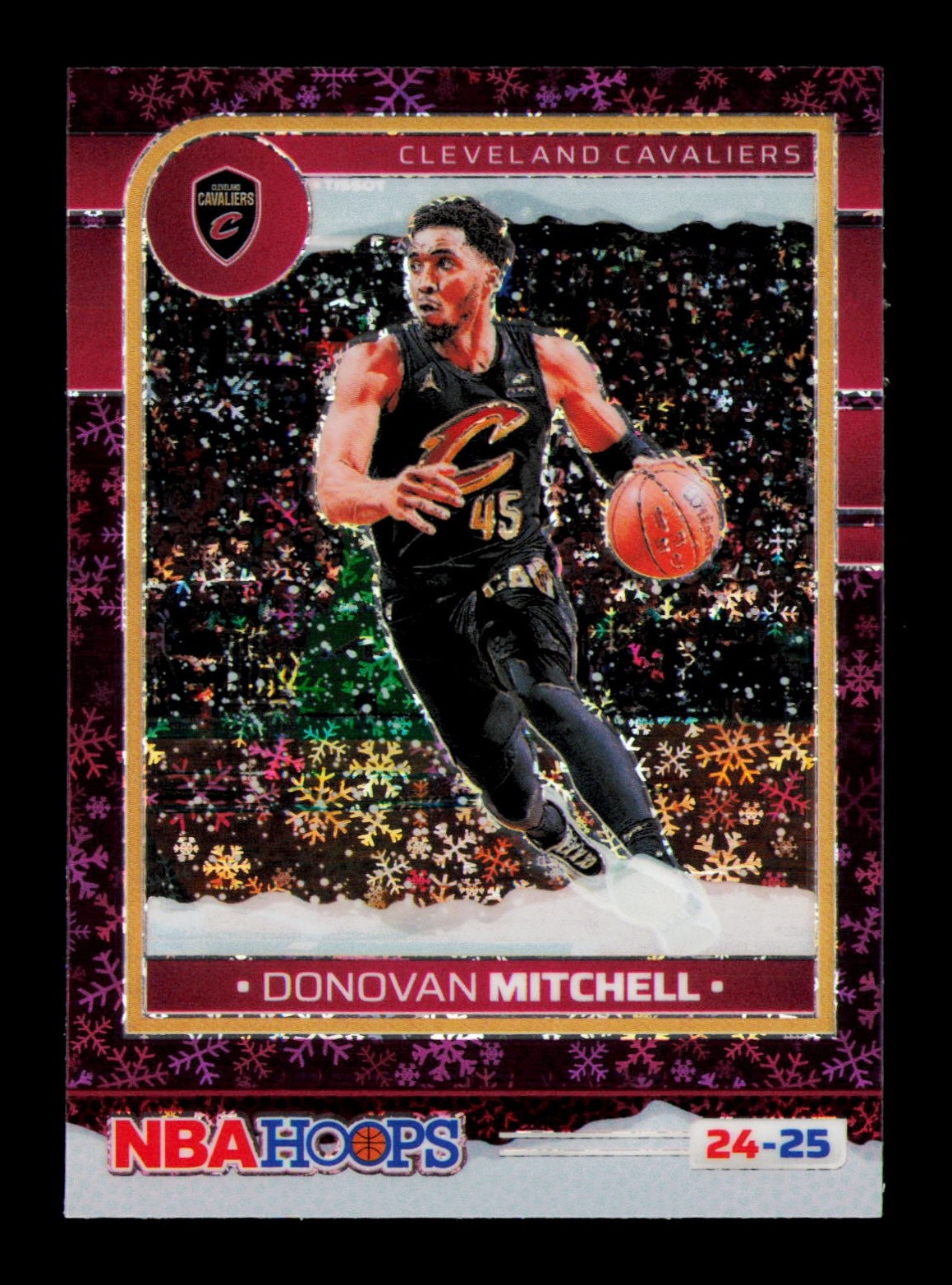 2024-25 Panini Hoops Premium Stock Donovan Mitchell #211 Purple Winter Prizm