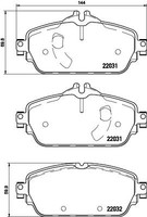 Hella 8DB 355 021-541 Bremsbelagsatz, Scheibenbremse Vorne FüR MERCEDES-BENZ