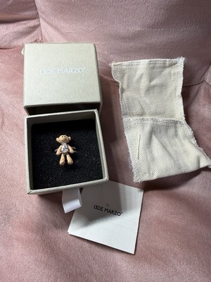 13 De Marzo Zirconia Bear Double Ring Brand New With Ring Box And Packaging
