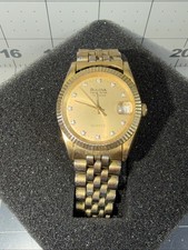 BELLISSIMO OROLOGIO BULOVA SUPER SIVIGLIA DATA SWISS MADE AUTOMATICO QUADRANTE ORO SIGNORE.